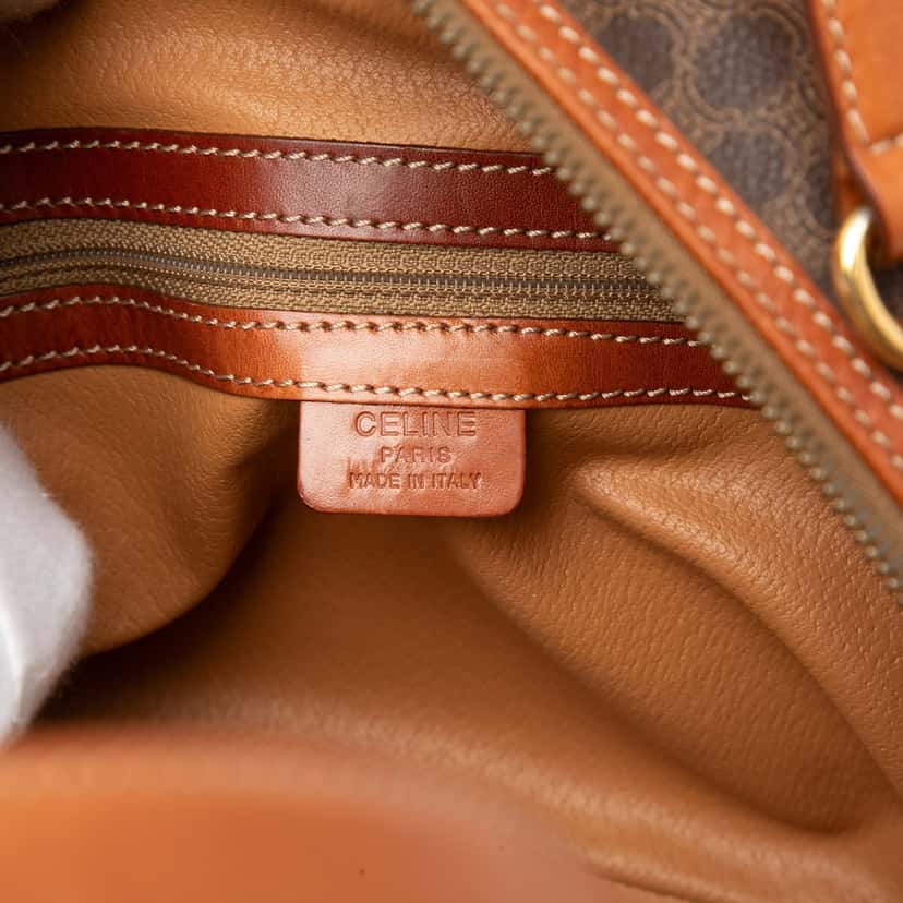 Celine Macadam Coated Canvas Dome Handbag Brown Good condition - Box View
