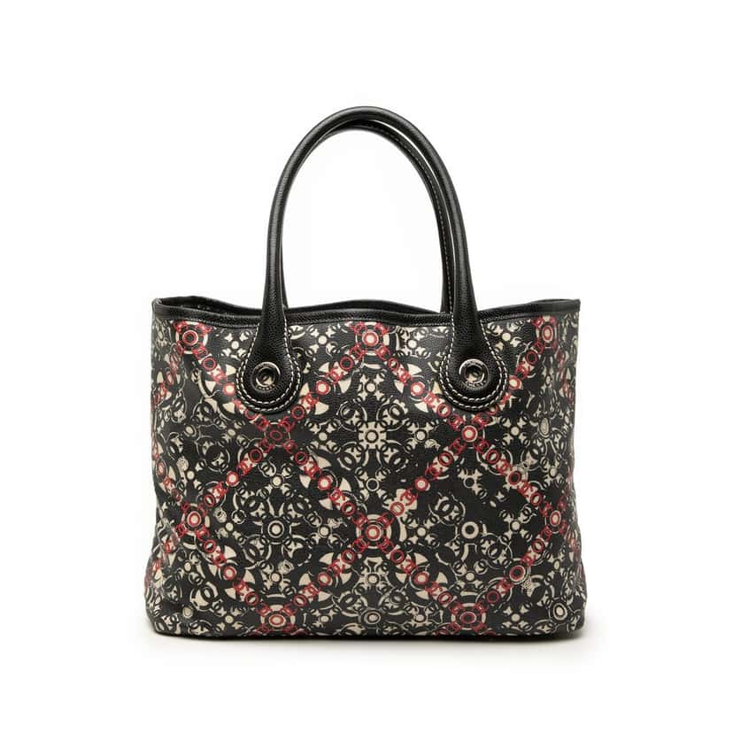 Chanel Small Coated Canvas Optic Coco Tote Black Very good condition - Front View