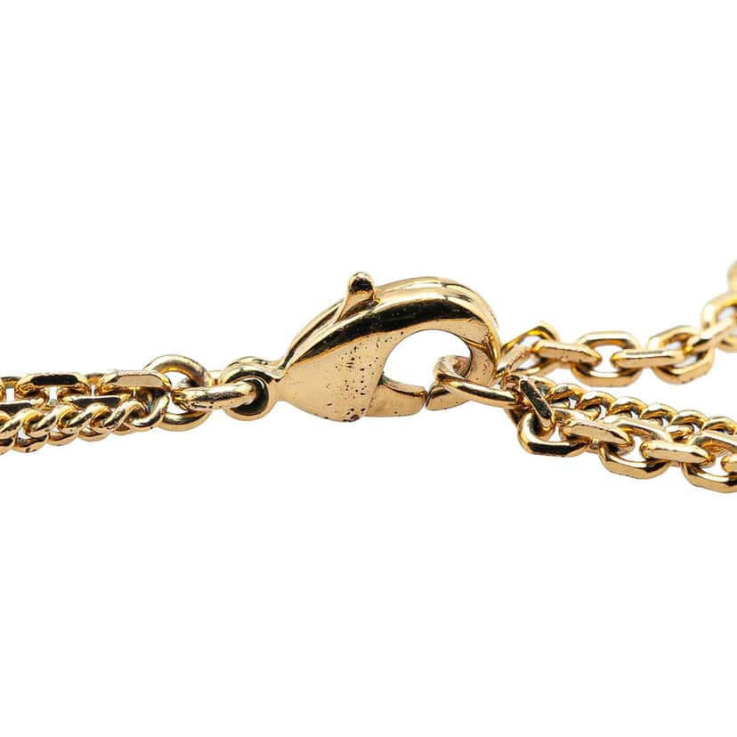 Dior Petit Gold Plated CD Star Charm Double Chain Bracelet Gold Metal Very good condition - Model View