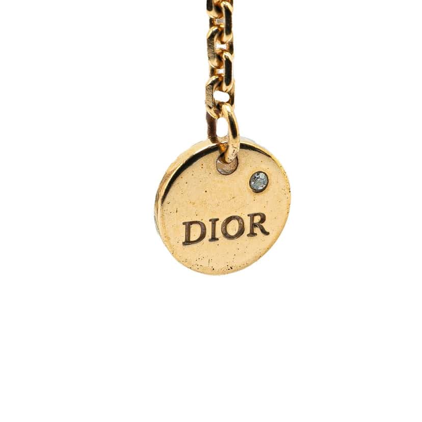 Dior Petit Gold Plated CD Star Charm Double Chain Bracelet Gold Metal Very good condition - Box View