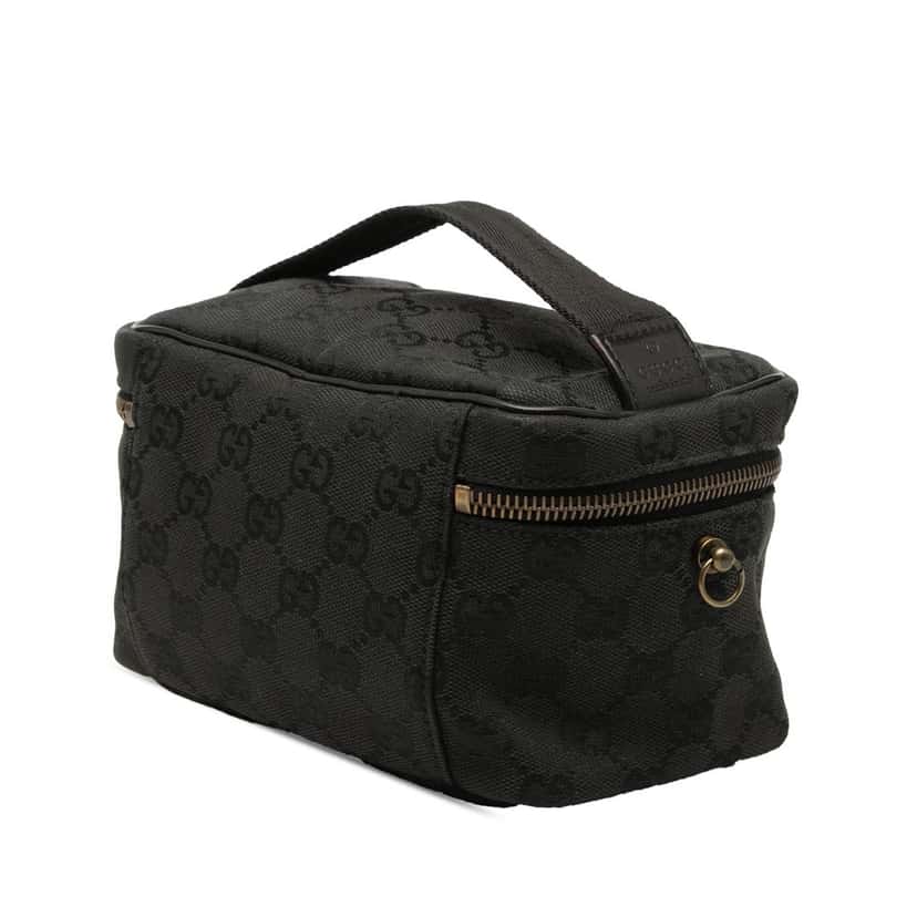 Gucci GG Canvas Vanity Bag Black Very good condition - Back View