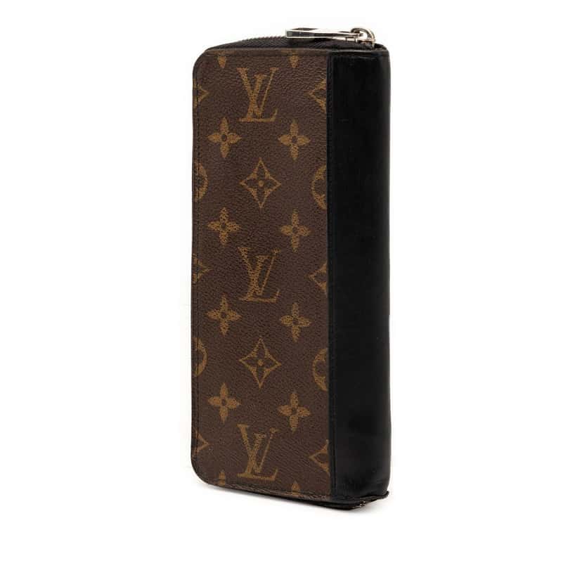 Louis Vuitton Monogram Macassar Vertical Zippy Wallet Brown Very good condition - Back View