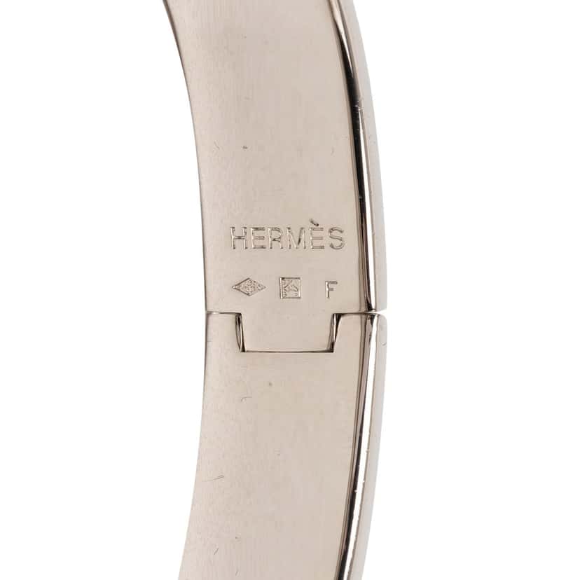 Hermès Narrow Enamel Clic H Bracelet PM White Very good condition - Model View