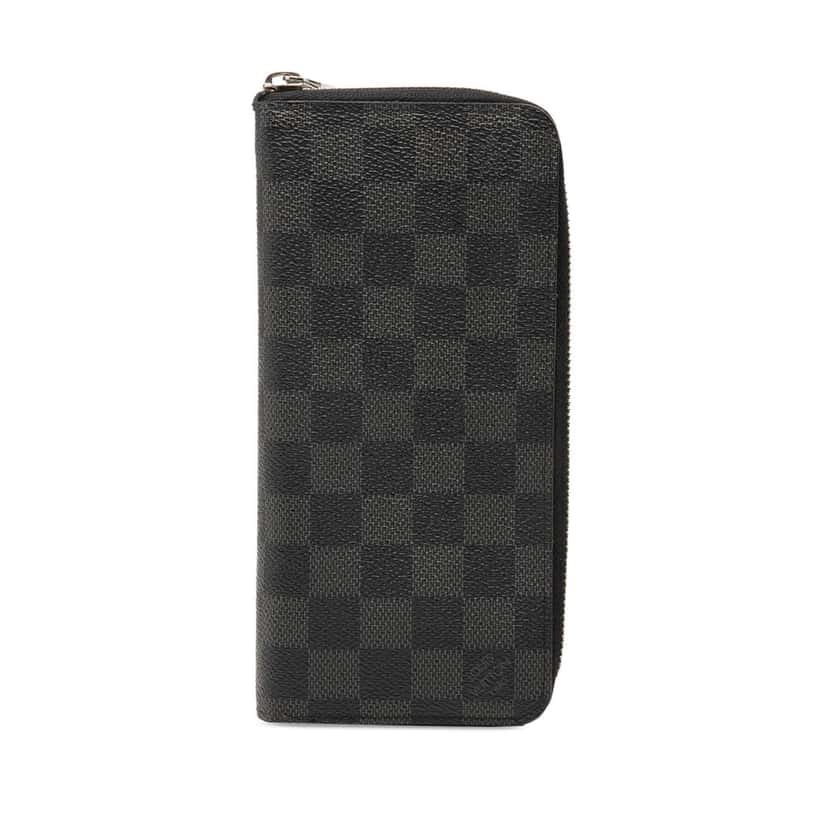 Louis Vuitton Damier Graphite Vertical Zippy Wallet Black Very good condition - Front View
