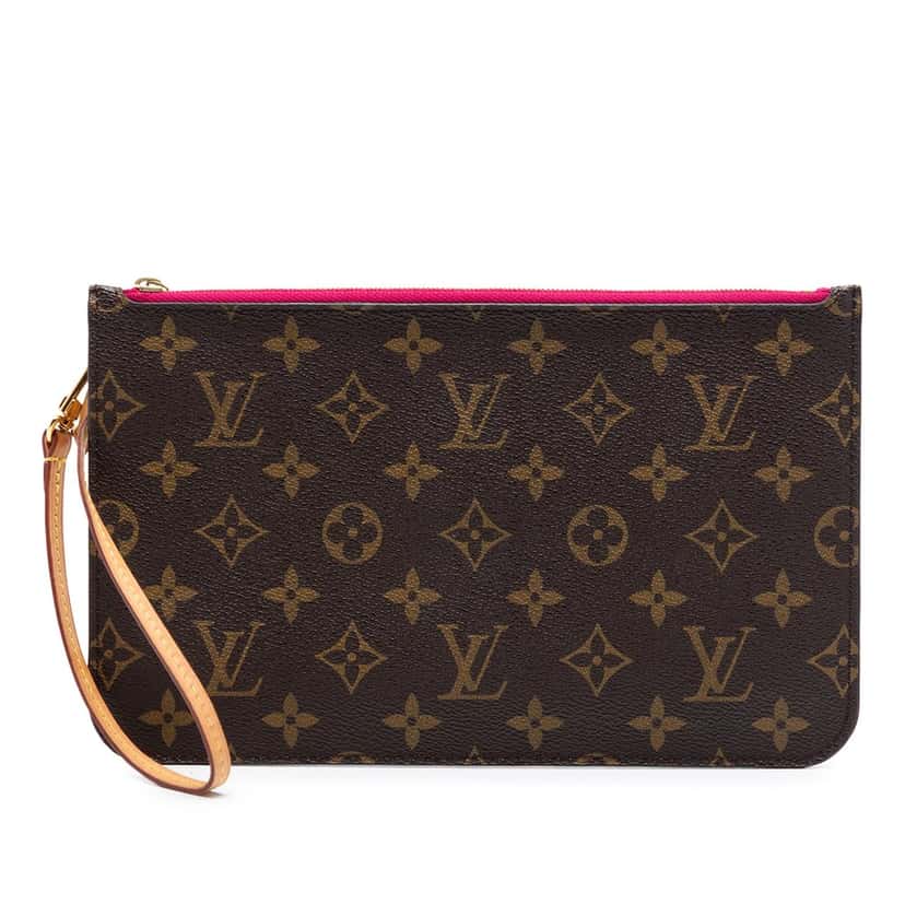 Louis Vuitton Monogram Neverfull MM Pouch Brown Very good condition - Front View