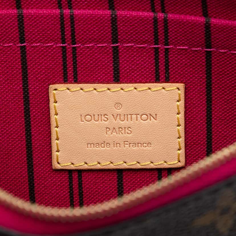 Louis Vuitton Monogram Neverfull MM Pouch Brown Very good condition - Box View