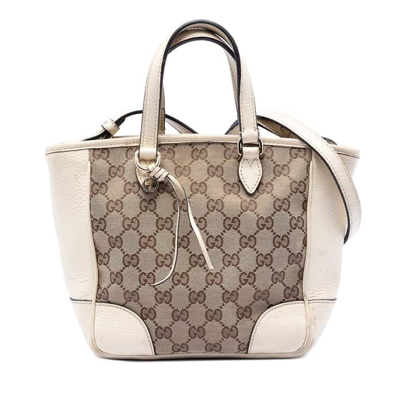 Gucci Small GG Canvas Bree Satchel Beige Very good condition - Front View