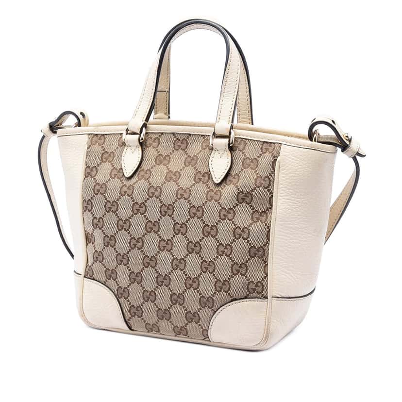 Gucci Small GG Canvas Bree Satchel Beige Very good condition - Back View