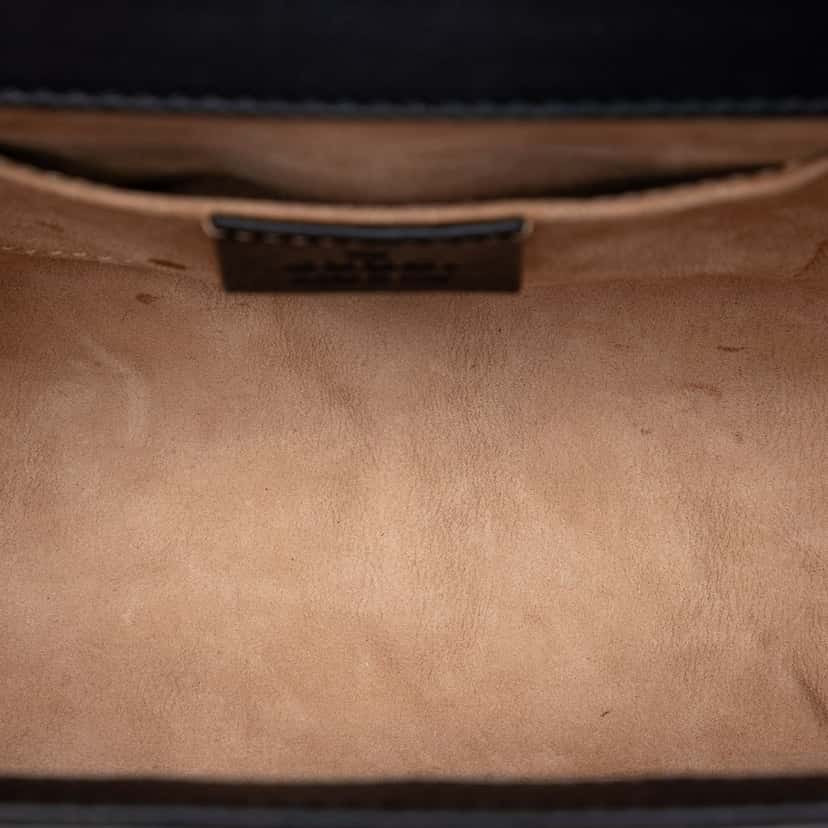 Gucci Small Pearl Studded Leather Padlock Crossbody Black Leather Very good condition - Model View
