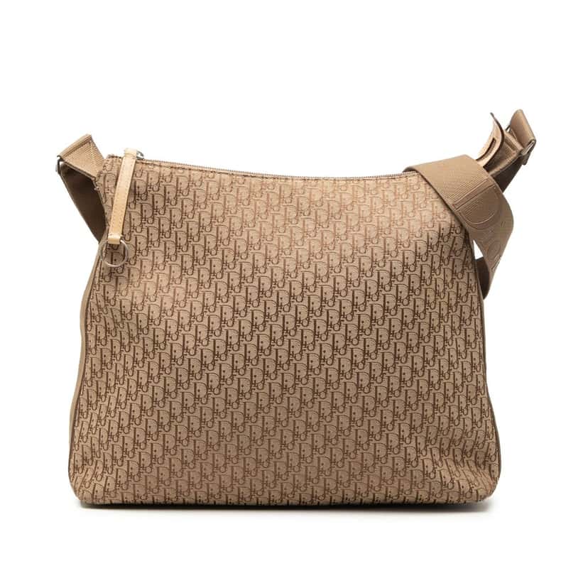 Dior Diorissimo Trotter Canvas Crossbody Brown Very good condition - Front View
