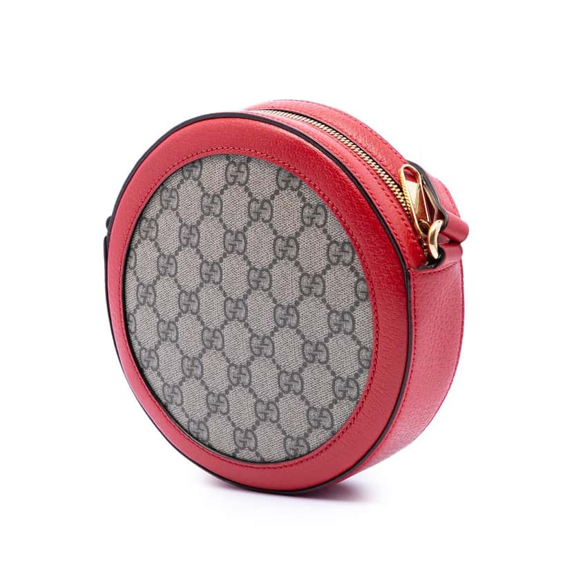 Gucci GG Supreme Apple Round Crossbody Beige Very good condition - Back View