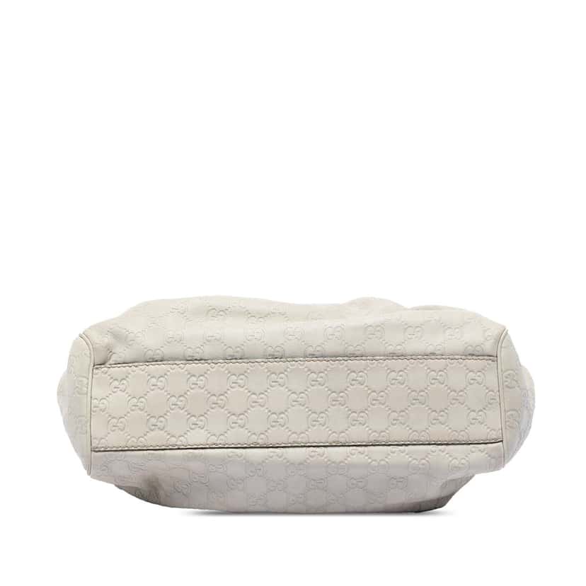 Gucci Medium Guccissima Sukey Tote White Leather Very good condition - Inside View