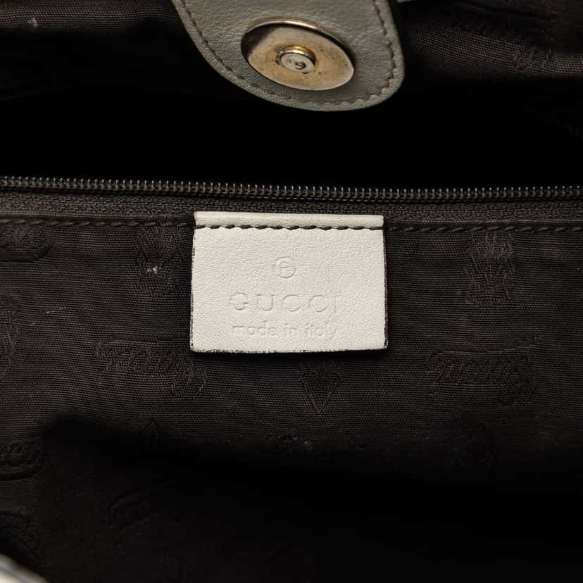 Gucci Medium Guccissima Sukey Tote White Leather Very good condition - Box View