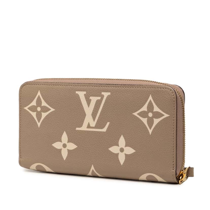 Louis Vuitton Bicolor Monogram Empreinte Giant Zippy Wallet Brown Leather Very good condition - Back View