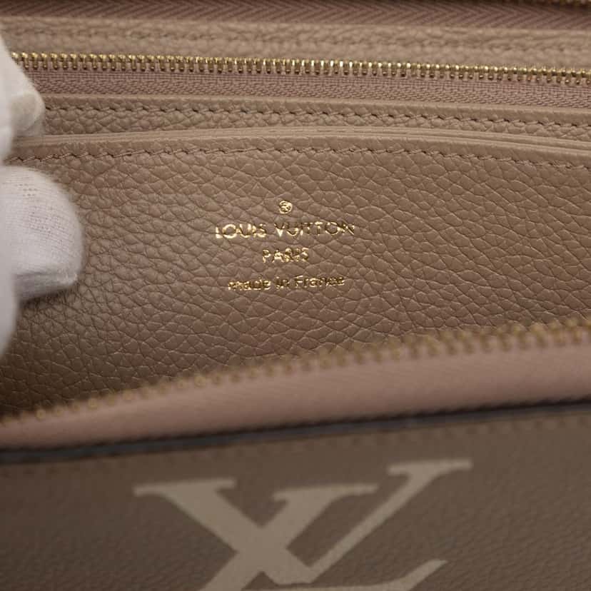 Louis Vuitton Bicolor Monogram Empreinte Giant Zippy Wallet Brown Leather Very good condition - Box View
