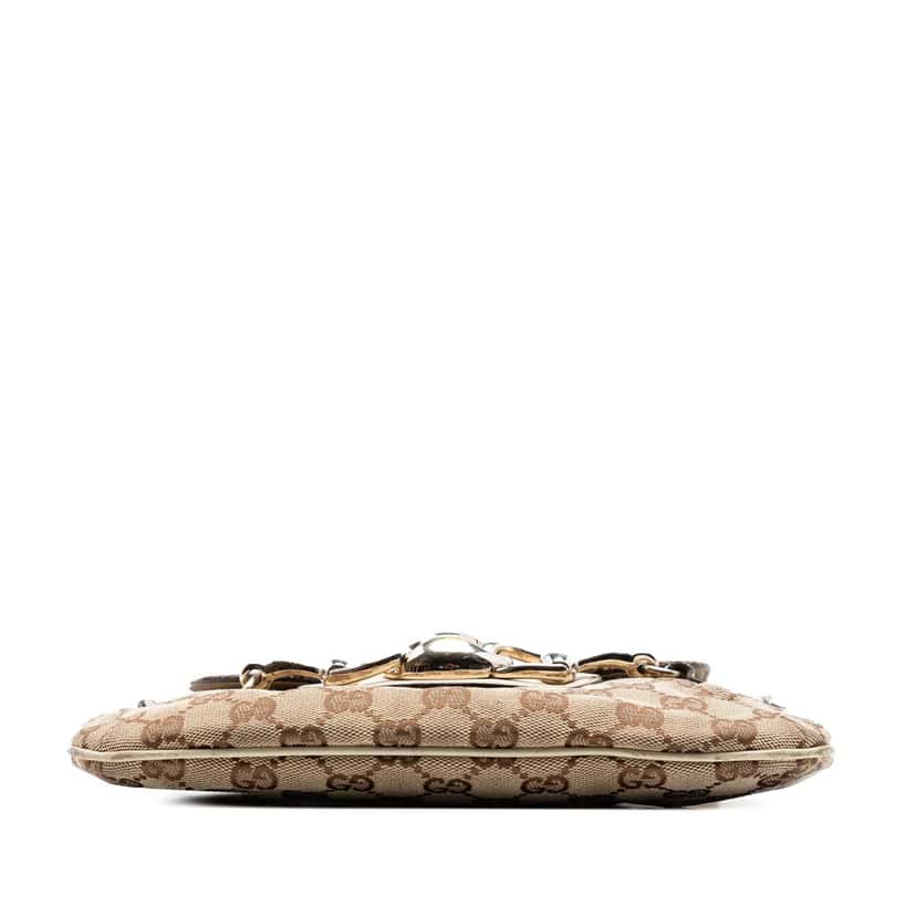 Gucci GG Canvas Horsebit Shoulder Bag Beige Very good condition - Inside View