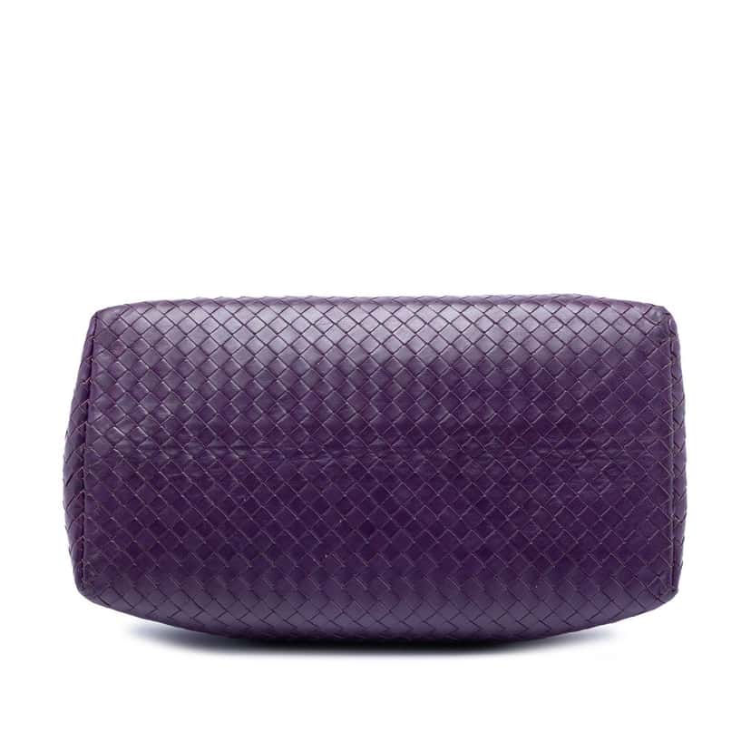 Bottega Veneta Medium Nappa Intrecciato Roma Tote Purple Leather Very good condition - Inside View