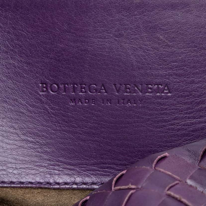 Bottega Veneta Medium Nappa Intrecciato Roma Tote Purple Leather Very good condition - Box View