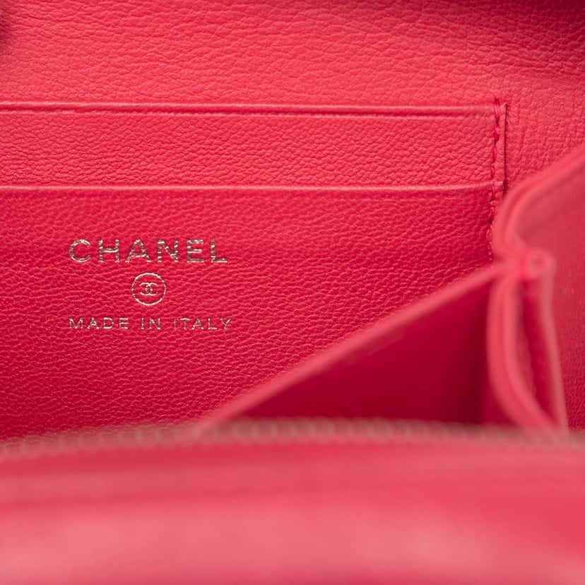 Chanel Mini Quilted Lambskin Covered CC Camera Bag Pink Leather Very good condition - Box View