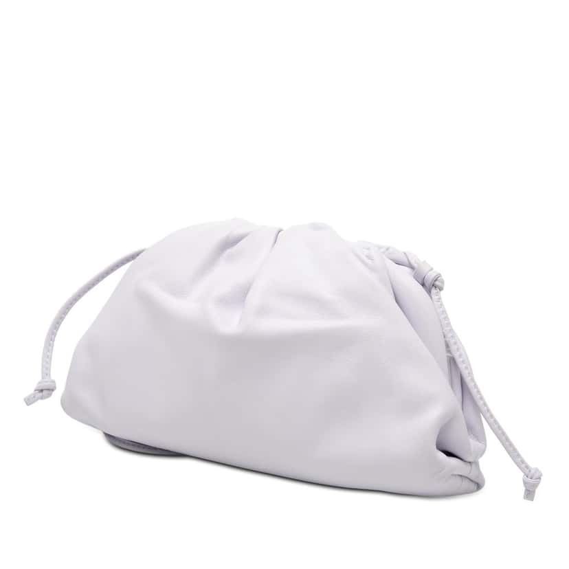 Bottega Veneta Lambskin The Mini Pouch Crossbody Purple Leather Very good condition - Back View