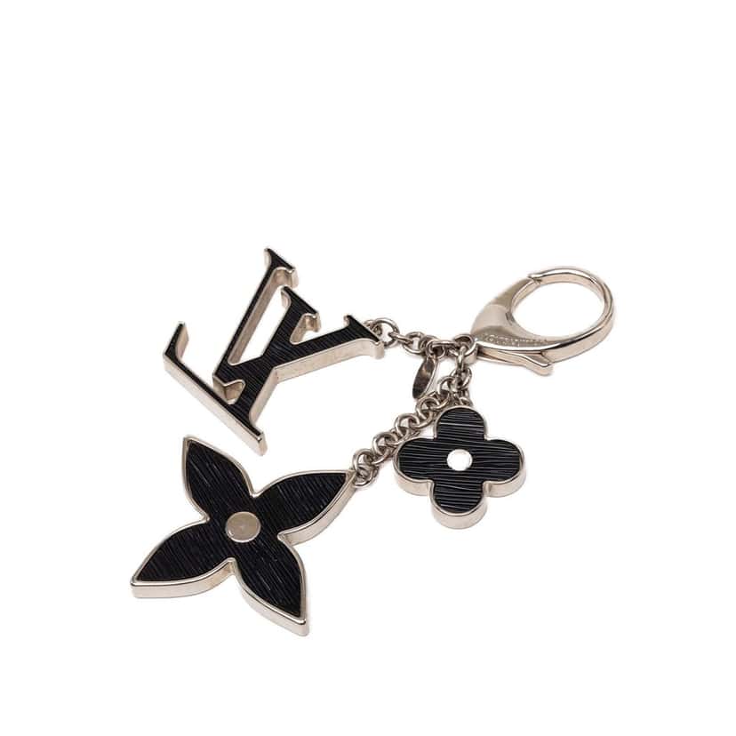 Louis Vuitton Brass Fleur D Epi Bag Charm Silver Metal Very good condition - Back View