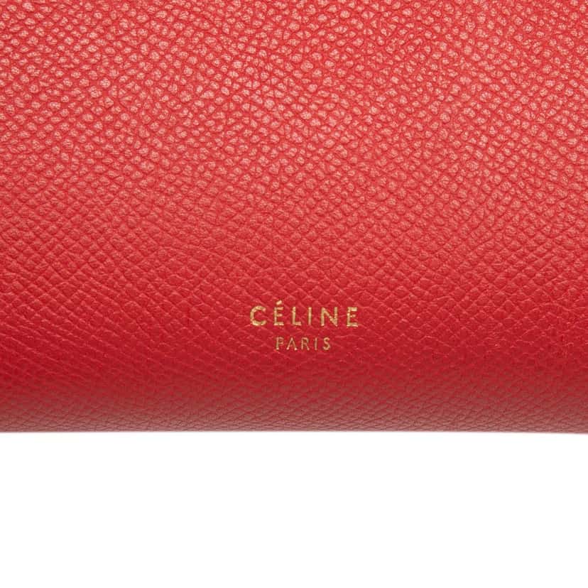 Celine Micro Grained Calfskin Belt Bag Red Leather Very good condition - Box View
