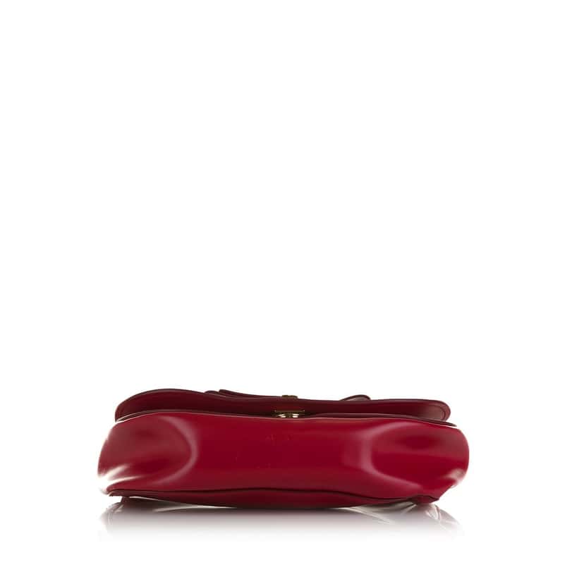 Ferragamo Vara Shoulder Bag Red Leather Very good condition - Model View