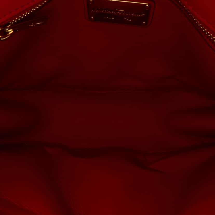Ferragamo Vara Shoulder Bag Red Leather Very good condition - Box View