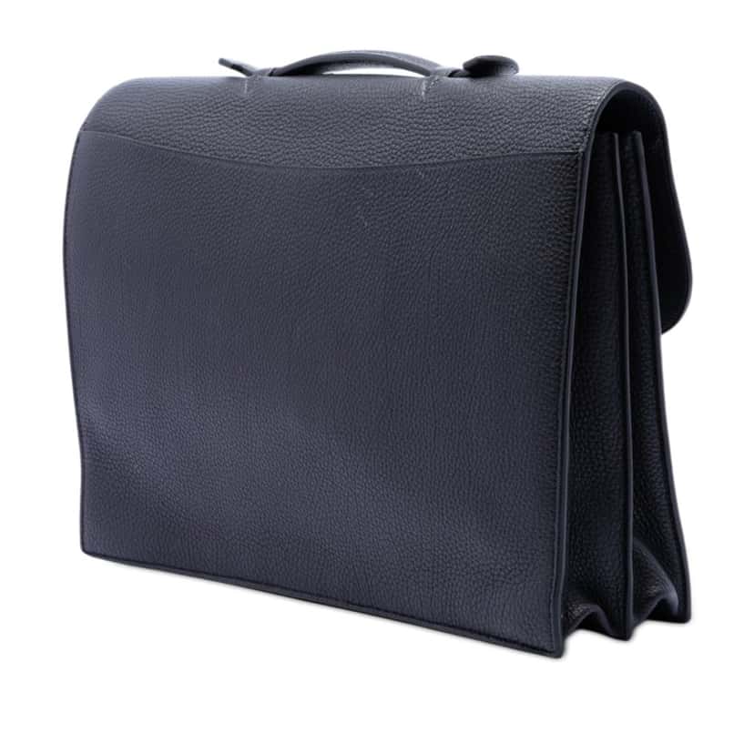 Hermès Togo Sac A Depeches 38 Black Leather Very good condition - Back View