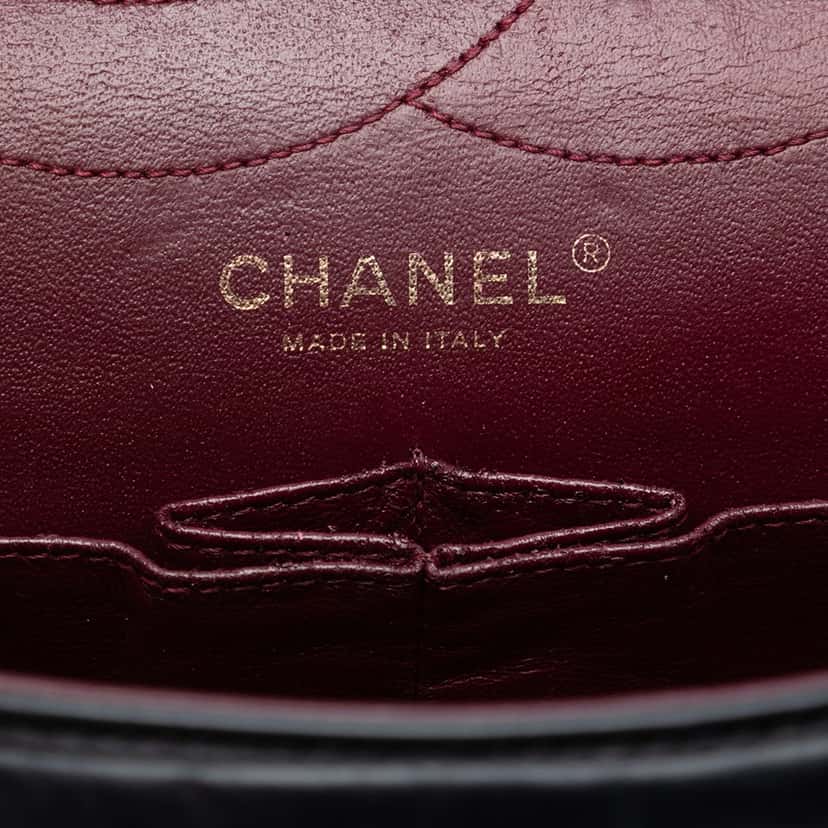 Chanel Quilted Aged Calfskin Reissue 2.55 Double Flap 227 Black Leather Very good condition - Box View