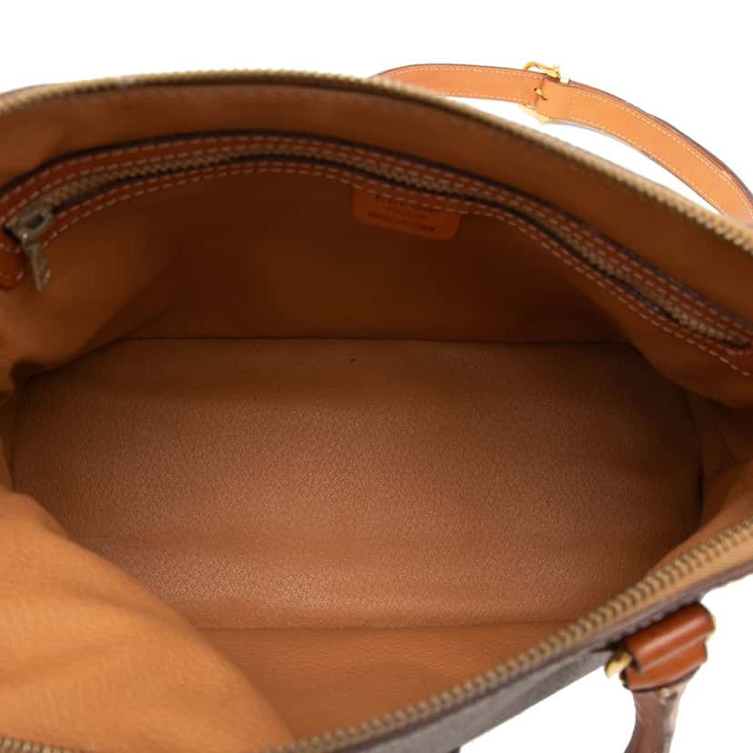 Celine Macadam Coated Canvas Dome Satchel Brown Very good condition - Model View