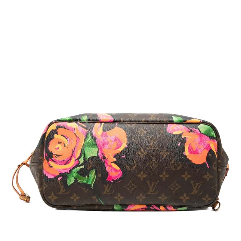Louis Vuitton Monogram Roses Neverfull MM Brown Very good condition - Inside View