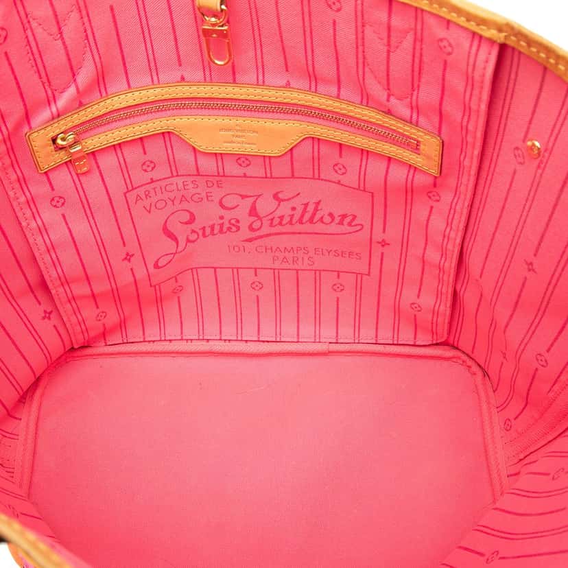 Louis Vuitton Monogram Roses Neverfull MM Brown Very good condition - Model View