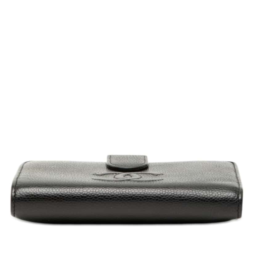 Chanel CC Caviar Bifold Wallet Black Leather Very good condition - Inside View