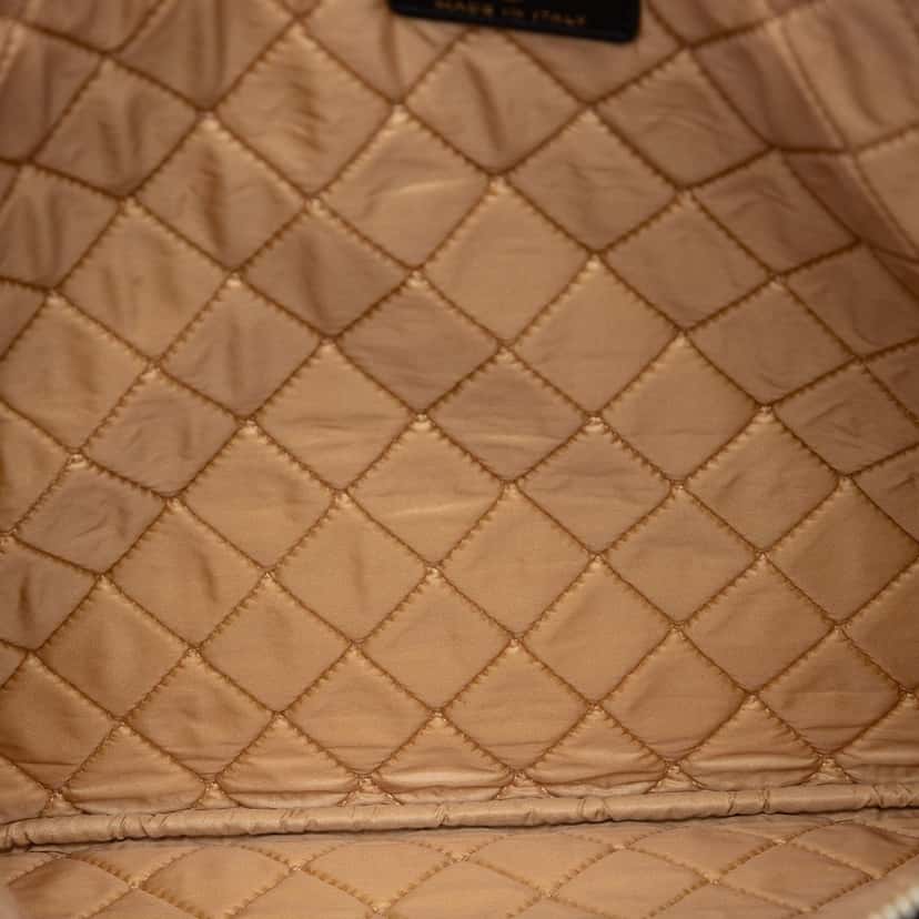 Chanel Large Quilted Lambskin Cross Stitch O Case Clutch Black Leather Very good condition - Model View