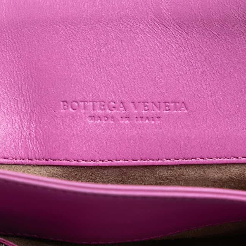 Bottega Veneta Medium Nappa Intrecciato Olimpia Shoulder Bag Purple Leather Very good condition - Box View