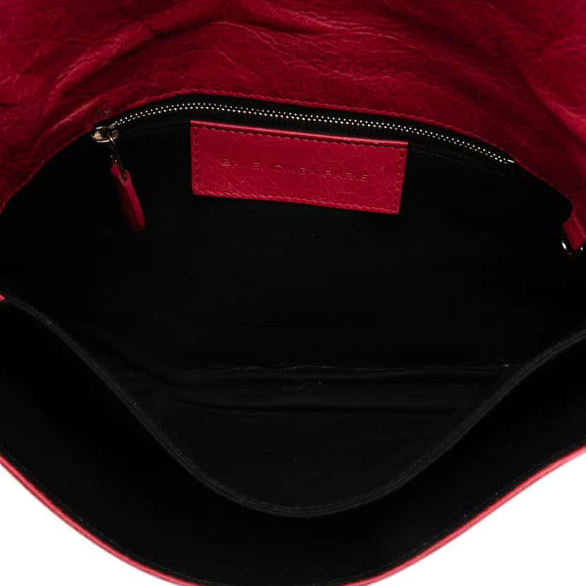 Balenciaga Lambskin Motocross Giant 21 Brogues Envelope Clutch Red Leather Very good condition - Model View