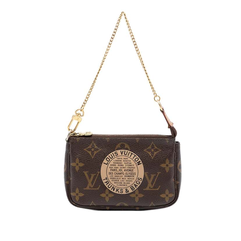 Louis Vuitton Monogram Mini Pochette Accessoires Brown Very good condition - Front View