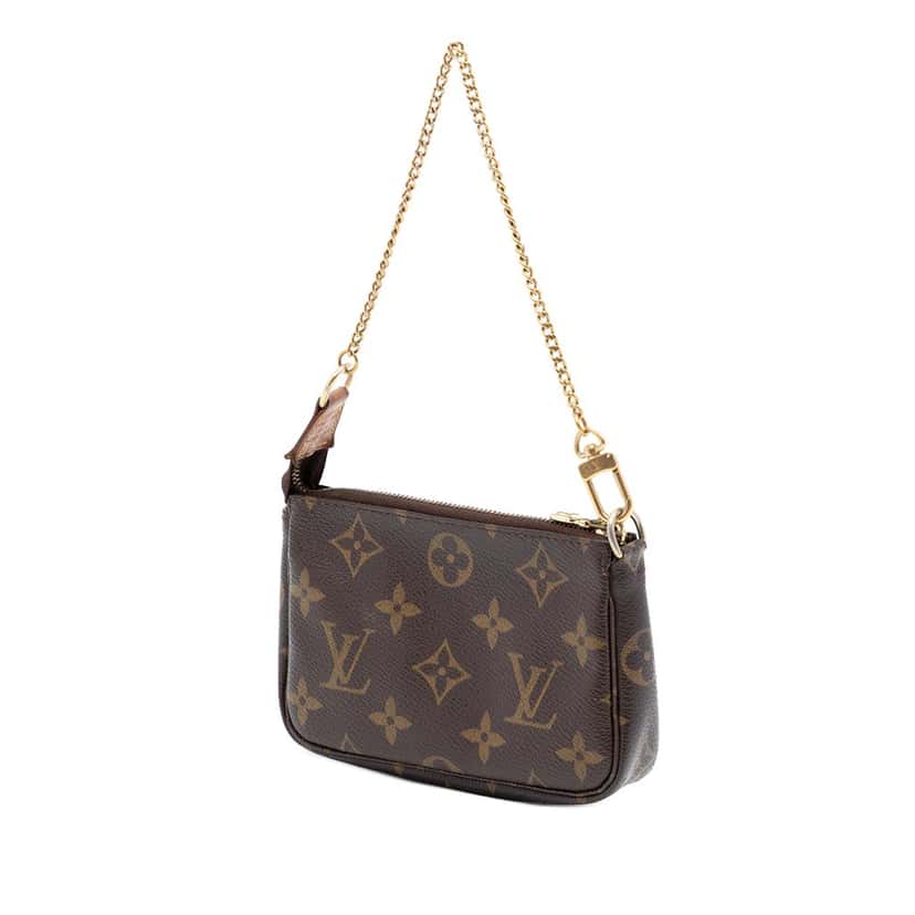 Louis Vuitton Monogram Mini Pochette Accessoires Brown Very good condition - Back View