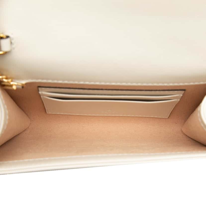 Gucci Mini Calfskin Rajah Web Chain Crossbody White Leather Very good condition - Model View