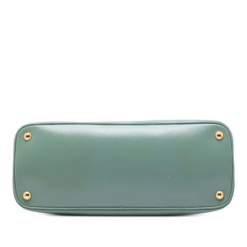 Prada Large Saffiano Vernice Promenade Satchel Green Leather Very good condition - Inside View