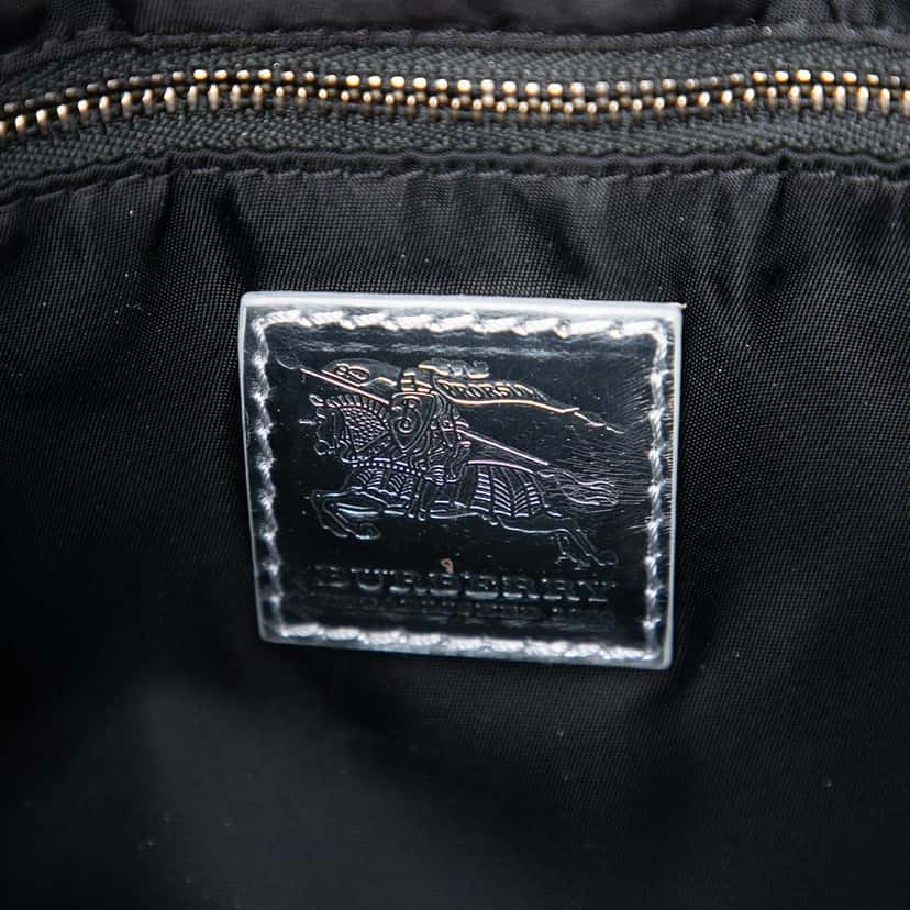 Burberry Metallic Patent and Beat Check Nylon Brooklyn Hobo Other Very good condition - Box View