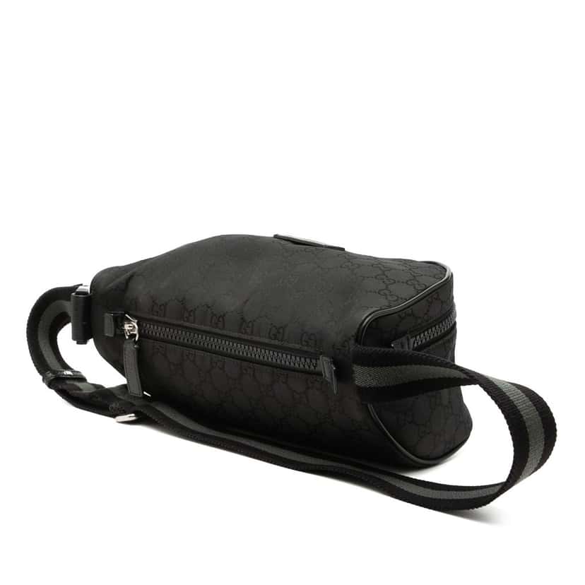 Gucci GG Nylon Web Belt Bag Black Very good condition - Back View