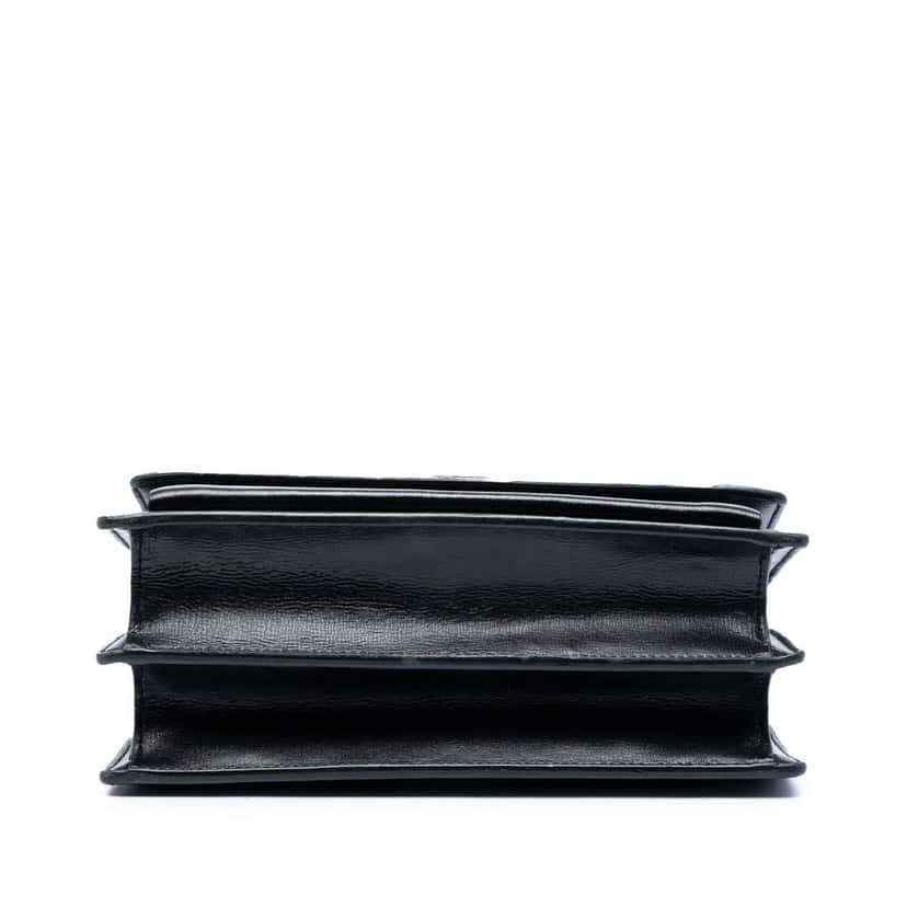 Saint Laurent Medium Calfskin Monogram Sunset Crossbody Black Leather Very good condition - Inside View