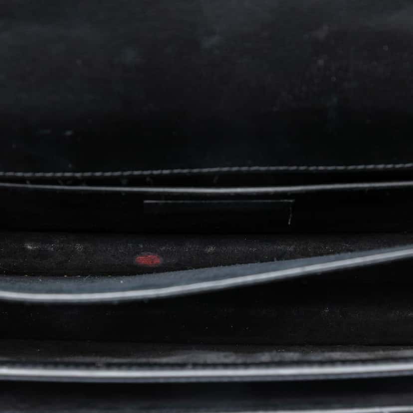 Saint Laurent Medium Calfskin Monogram Sunset Crossbody Black Leather Very good condition - Model View