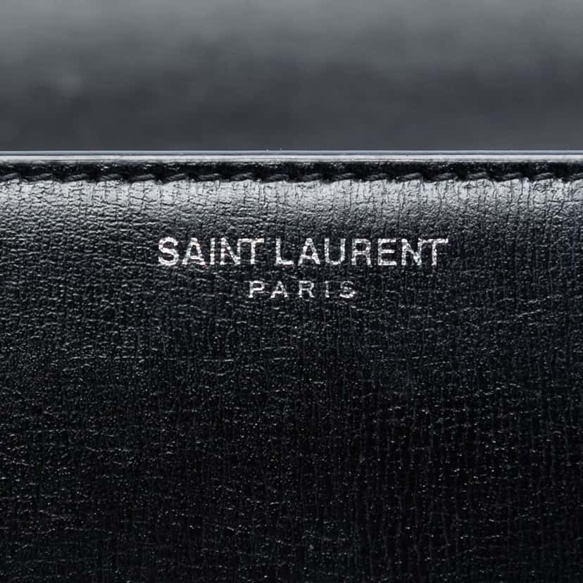 Saint Laurent Medium Calfskin Monogram Sunset Crossbody Black Leather Very good condition - Box View