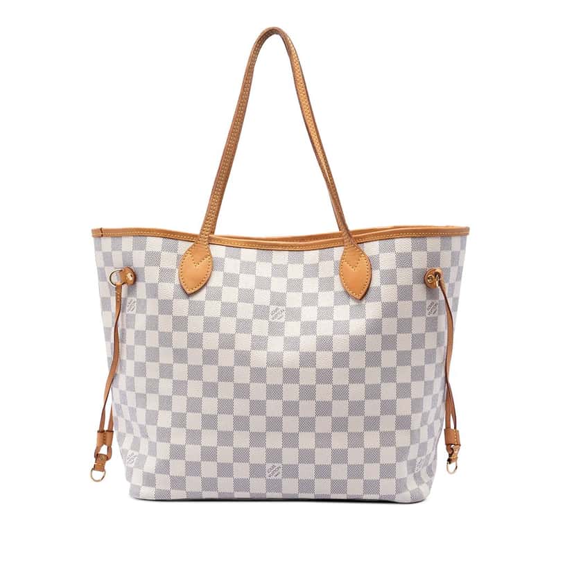 Louis Vuitton Damier Azur Neverfull MM White Very good condition - Front View
