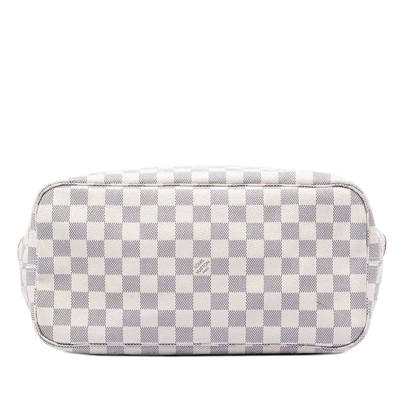 Louis Vuitton Damier Azur Neverfull MM White Very good condition - Inside View