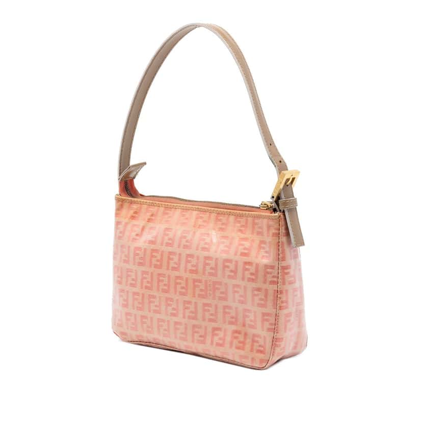 Fendi Zucchino Crystal Pochette Orange Very good condition - Back View