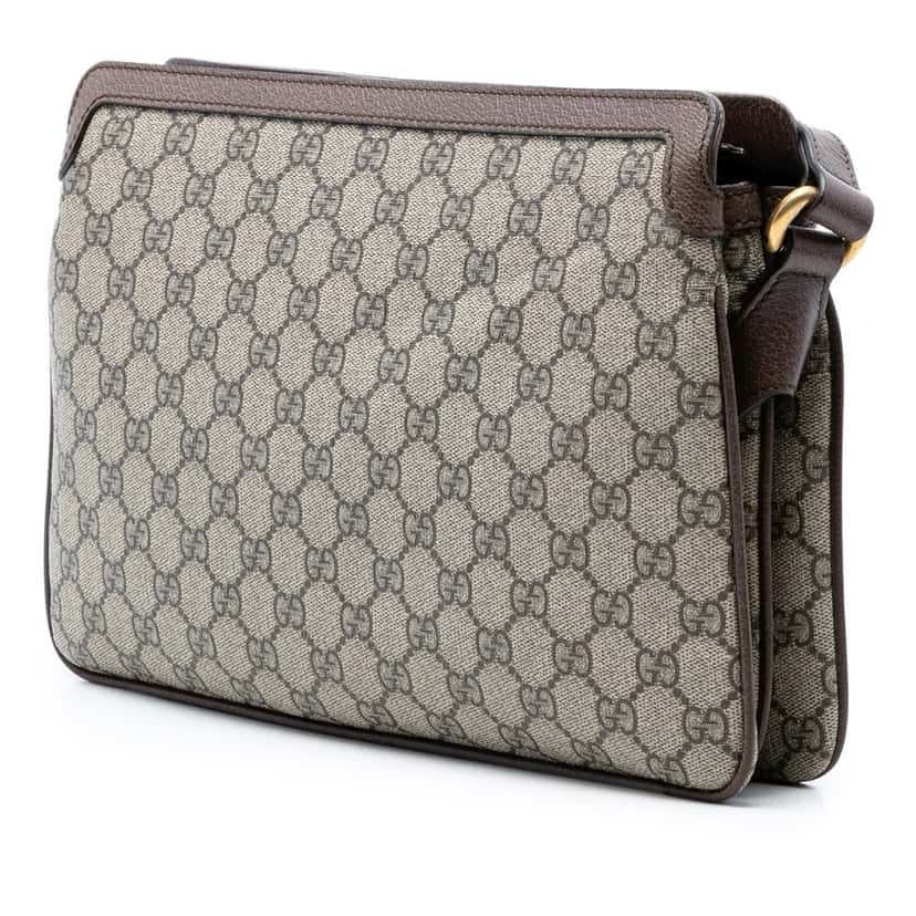 Gucci Medium GG Supreme Web Ophidia Crossbody Beige Very good condition - Back View